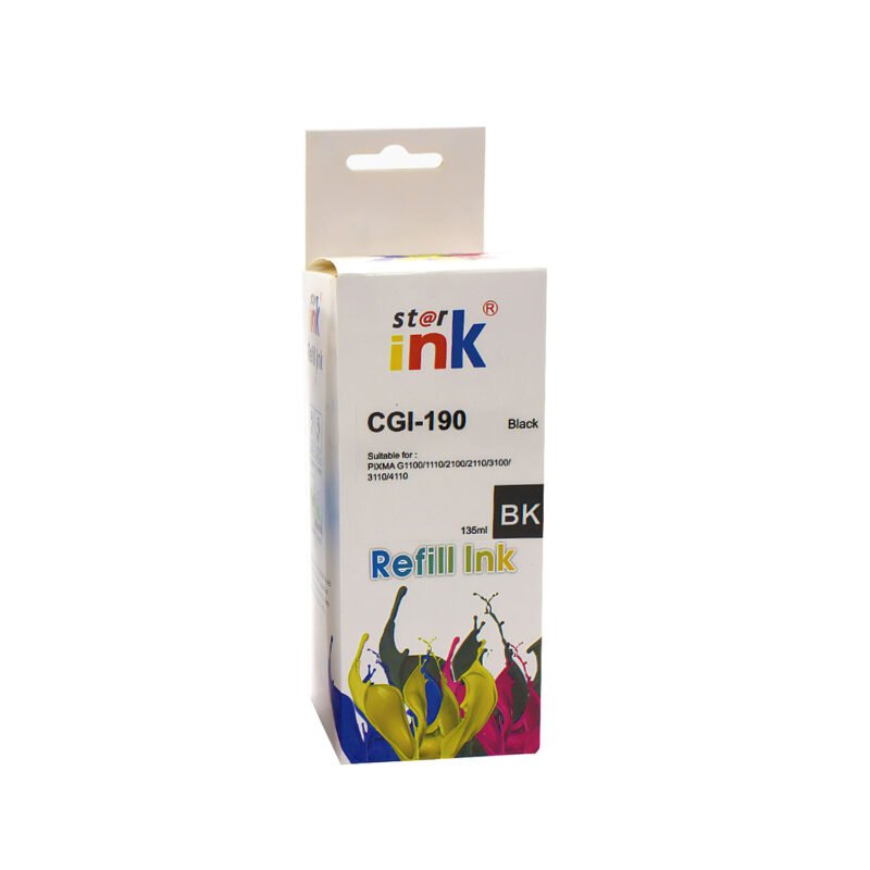botella tinta starink compatible canon p/g1100/g2100/g3100 black 140ml