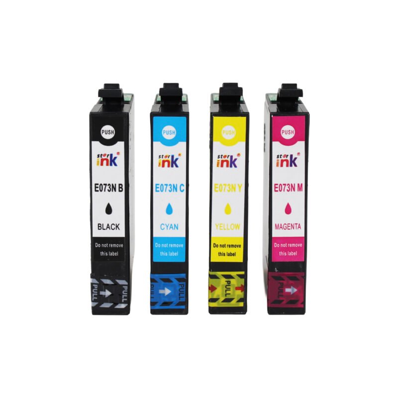 pack cartucho tinta 4 colores starink compatible epson 731n/732n/733n/734n. bk 14ml cl 12ml — vista 2