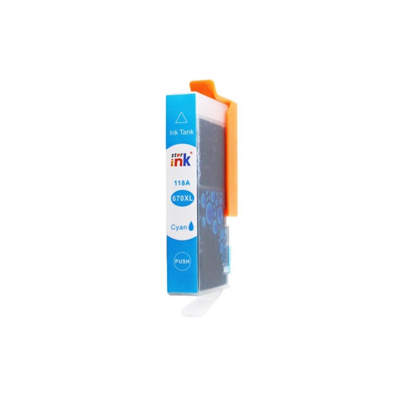 cartucho tinta starink compatible hp 670xl cyan 13ml — vista 2