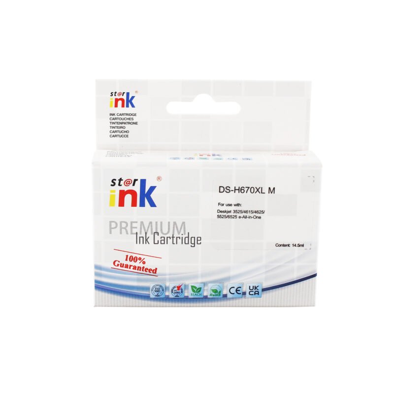 cartucho tinta starink compatible hp 670xl magenta 13ml — vista 2