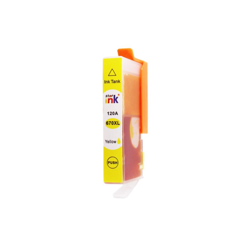 cartucho tinta starink compatible hp 670xl yellow 13ml — vista 2