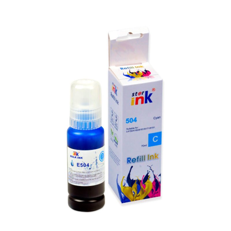 botella tinta starink compatible epson t504c cyan 70ml