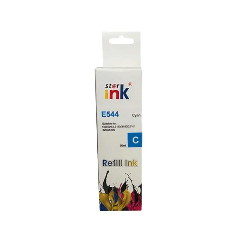 botella tinta starink compatible epson t544c cyan 70ml