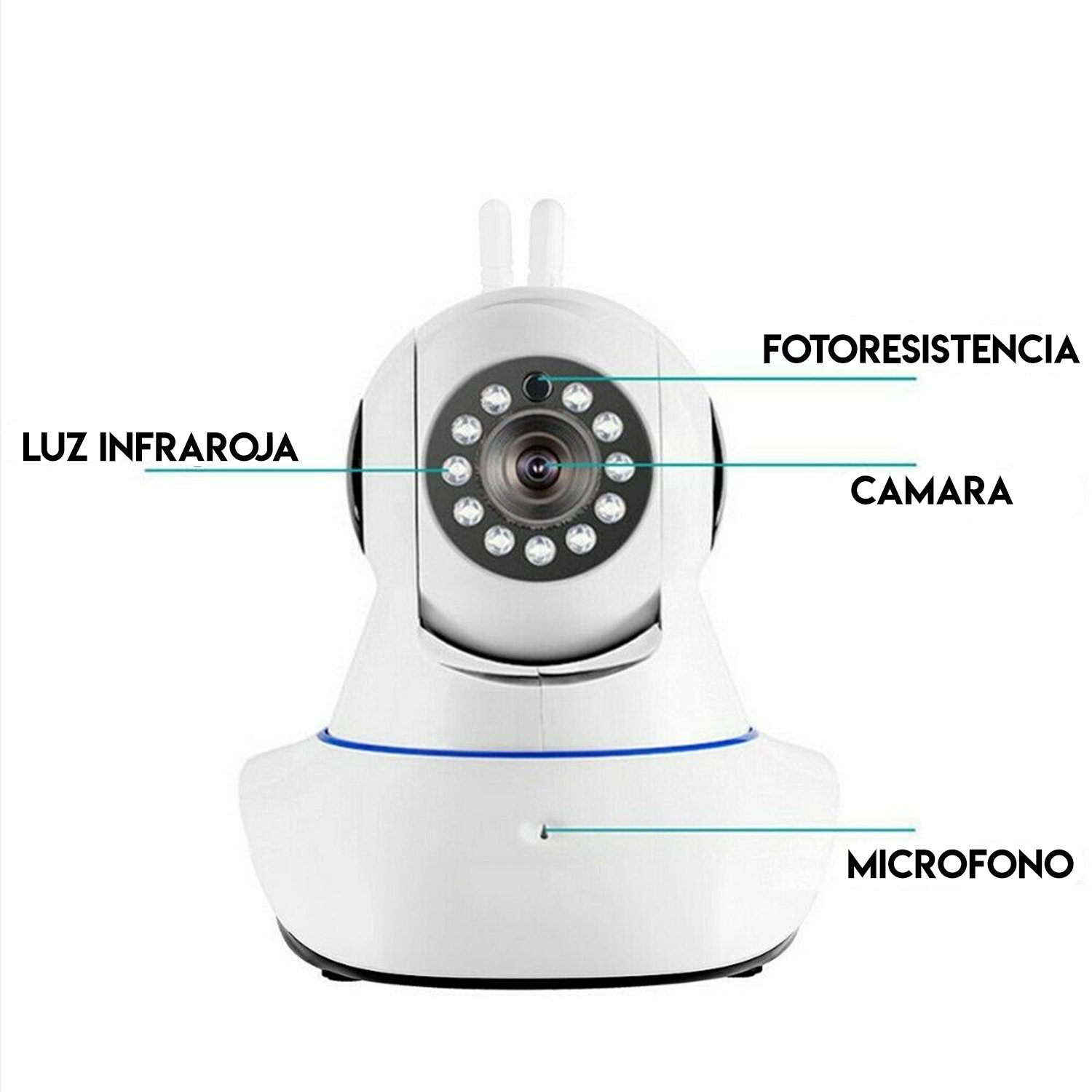 camara de seguridad wifi.white camara de seguridad wifi.white