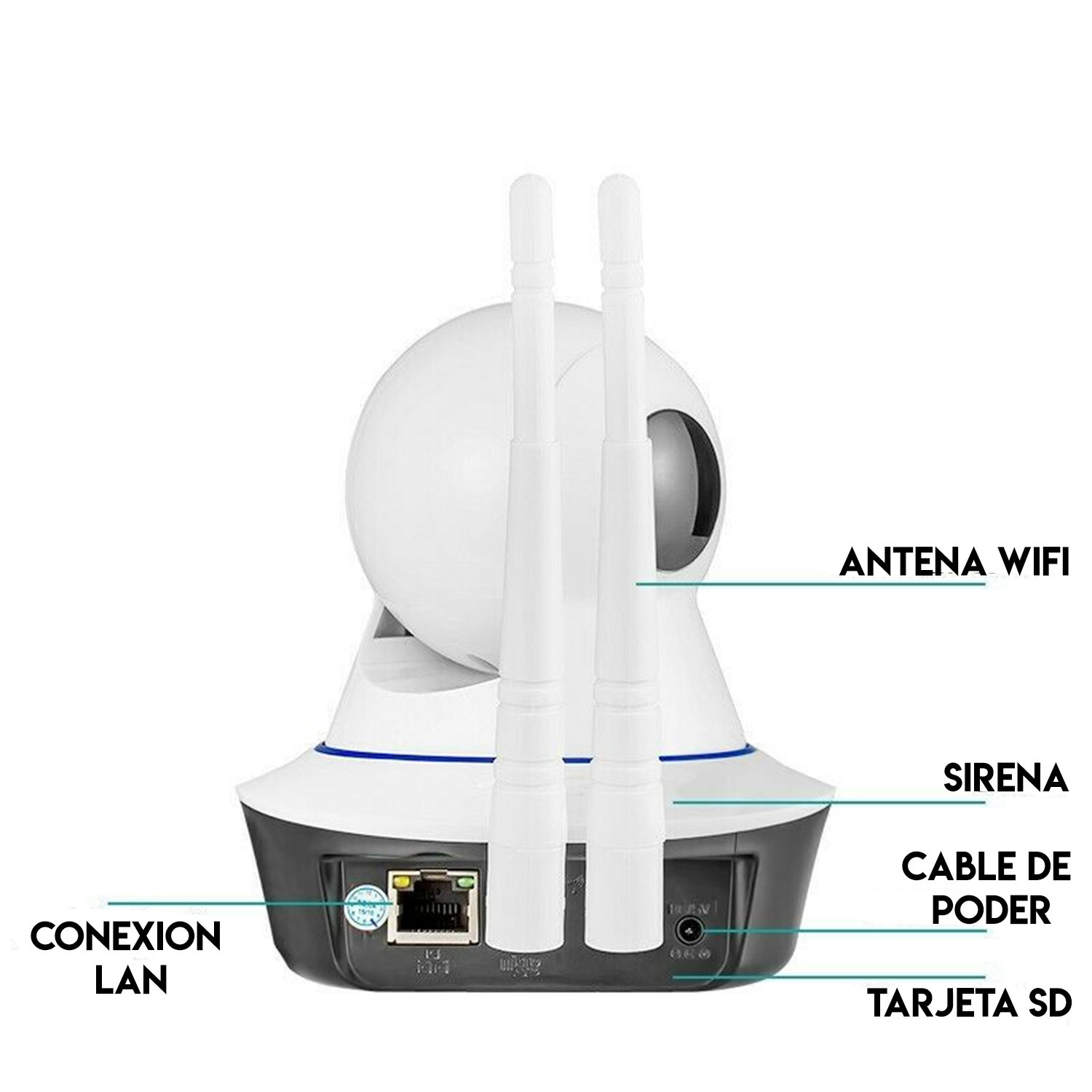 camara de seguridad wifi.white camara de seguridad wifi.white