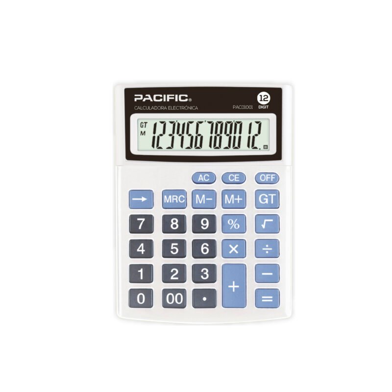 calculadora pacific, 12 digitos, pantalla lcd, tecla de suma, pila lr1130 incluida. — vista 3
