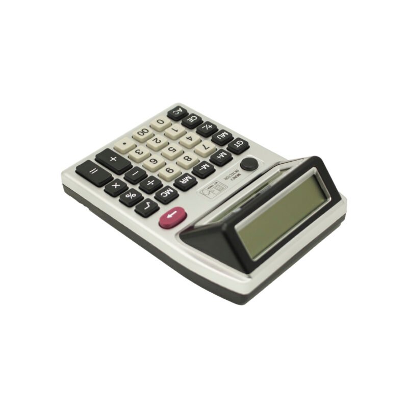 calculadora pacific, 12 digitos, pantalla lcd pila aa incluida, luz uv. — vista 2