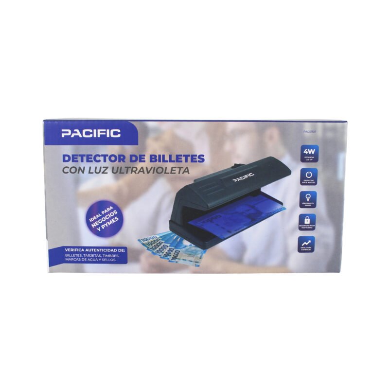 detector de billetes falsos ultravioleta pacific, luz uv 365nm, consumo 4w — vista 5