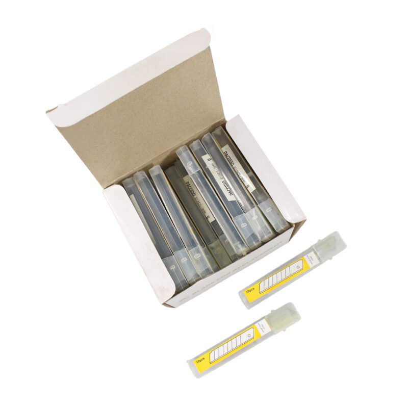 set 10 cuchillas para cartonero pacific, 10 unidades, para cuchillos de 16cm x 9mm, con guias para corte. — vista 2