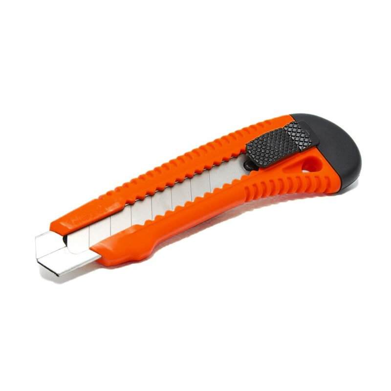 cuchillo cartonero de 15,5 cm pacific, espesor de hoja 18 mm, mango ergonomico
