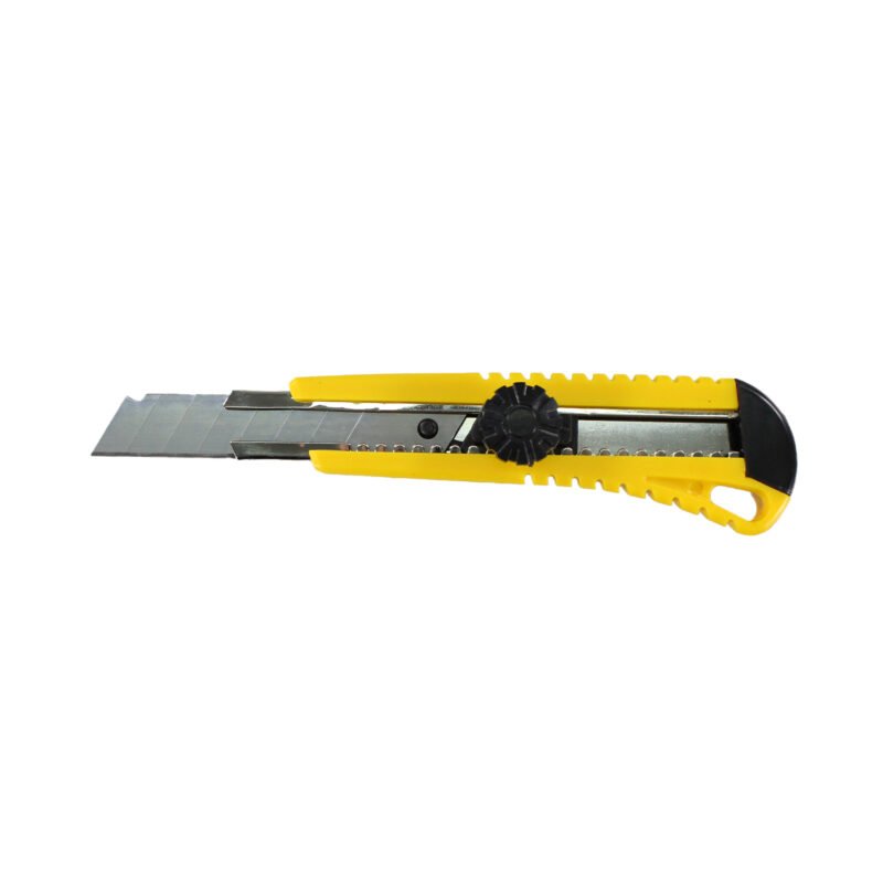 cuchillo cartonero de 16 cm pacific, espesor de hoja 18 mm, mango ergonomico metalico y plastico — vista 2
