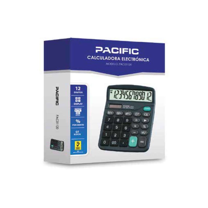 calculadora grande 12 digitos, funciones basicas y avanzadas. uso con pila aa. ideal para negocios. — vista 2