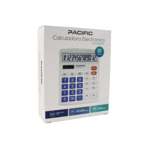 calculadora 12 digitos, funciones basicas, memoria y calculo de cadena. pila aa. blue