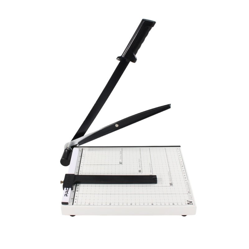guillotina a4, 300x250mm, corta 12 hojas, base metalica, regleta paralela, empuÑadura ergonomica. — vista 5