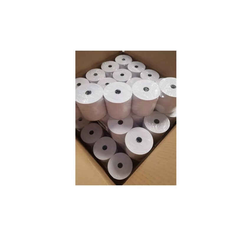 caja de 100 rollo papel termico de 57mm x 20mts 48gr — vista 2