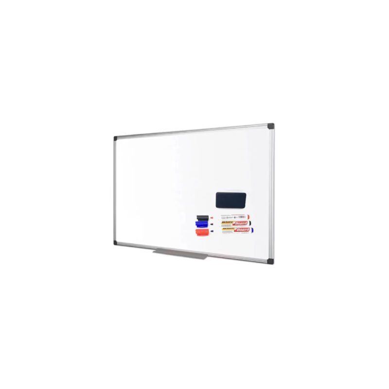 pack de 6 pizarras blanca magnetica galvanizada pacific 90x60cm, incluye 3 marcadores y borrador