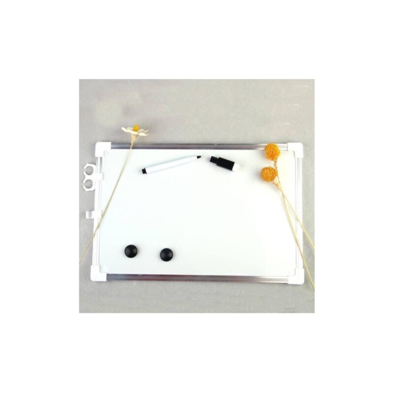 pizarra pacific 30x40cm magnetica, bordes de aluminio, incluye plumon y 2 imanes circulares. — vista 5
