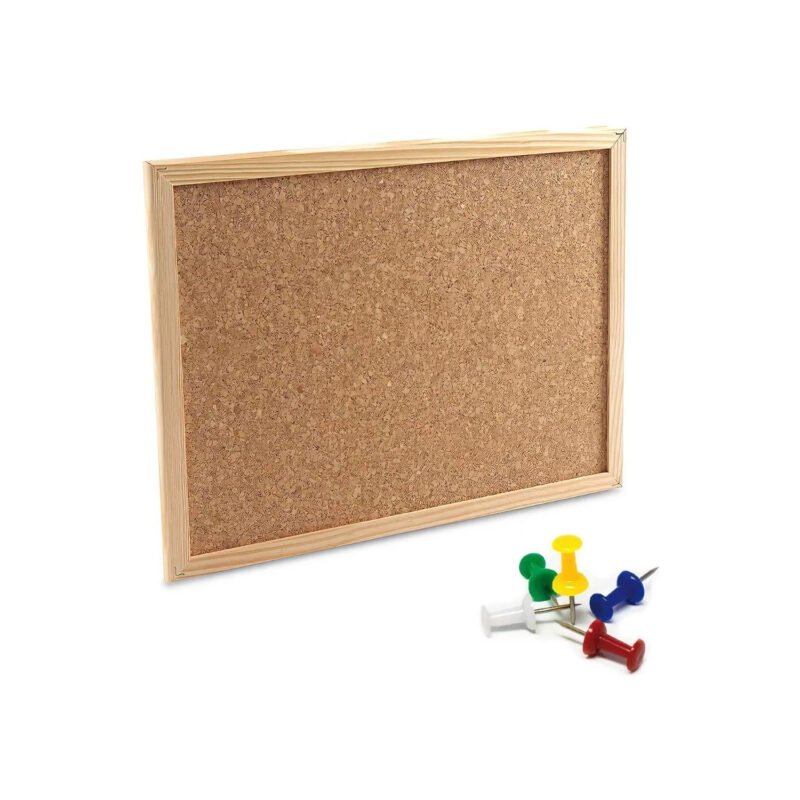 tablero de corcho pacific 90x60cm, incluye alfileres para notas. — vista 2