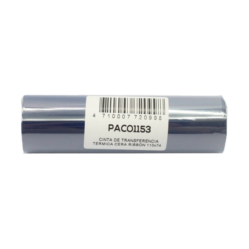 cinta de transferencia pacific termica ribbon, 110mm x 74m, para impresoras zebra y godex, impresion de etiquetas. — vista 2