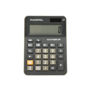 calculadora pacific, 12 digitos, pantalla lcd, tecla porcentaje, teclas funcionales.