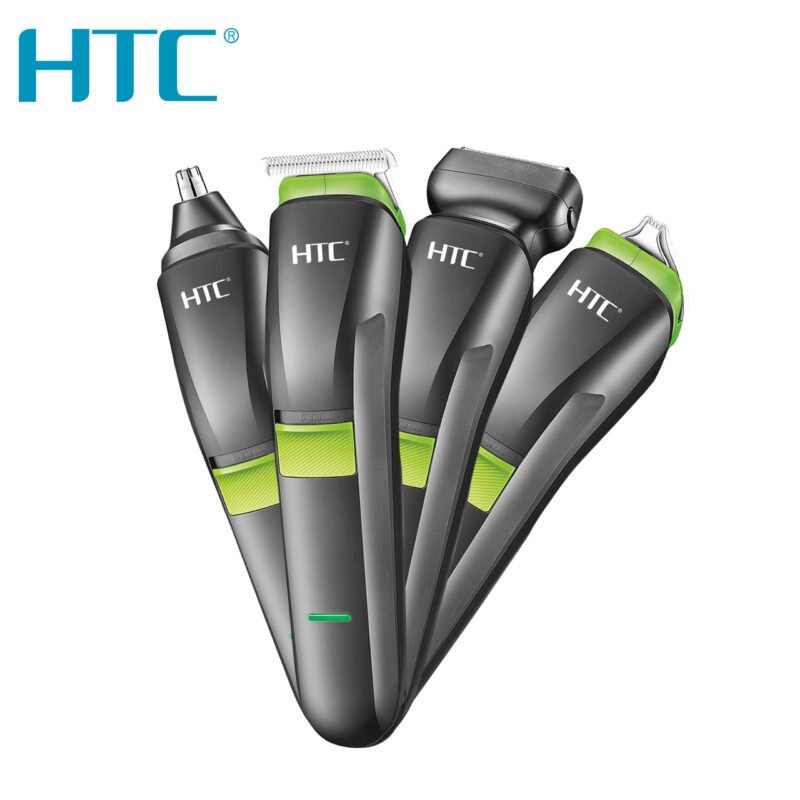 afeitadora htc inalambrica 4 en 1, recortadora de vello, hoja de precision, cortadora de vello para nariz y orejas, cabeza magnetica desmontable, recargable tipo c — vista 4