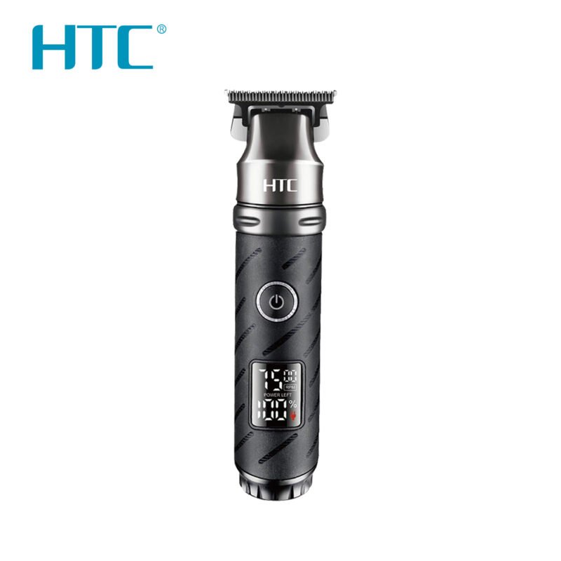 cortadora de pelo htc con doble hoja fija y movil ceramica. bateria 2000 mah, dos velocidades, recargable tipo c. incluye 3 peines, cepillo, base de carga, aceite lubricante, cable de carga usb. — vista 5