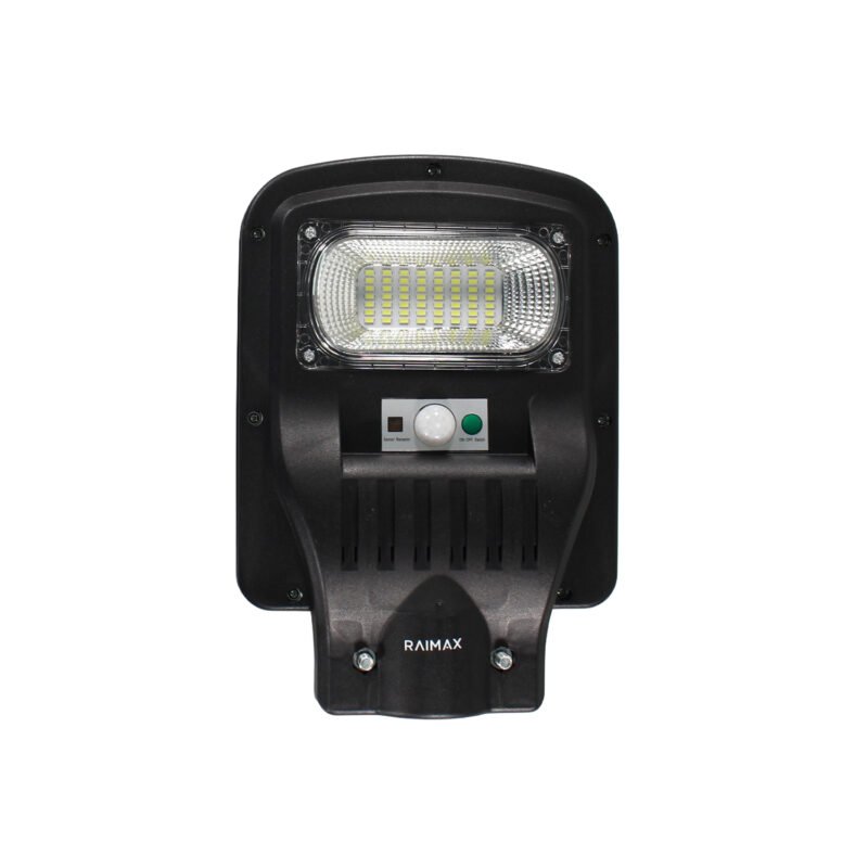foco solar raimax de 60w de potencia, bateria de 4000mah, 500 600 lumenes, led 5730, proteccion ip65 con control remoto y soporte incluido — vista 3