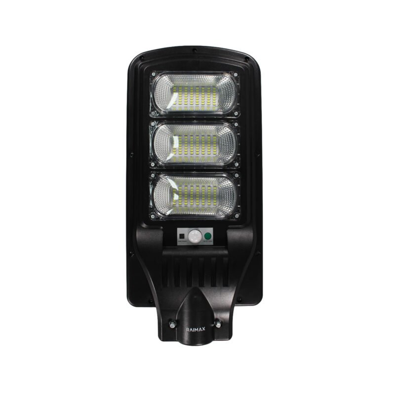 foco solar raimax de 180w de potencia, bateria de 10000mah, 1200 1400 lumenes, led 5730, proteccion ip65 con control remoto y soporte incluido — vista 4