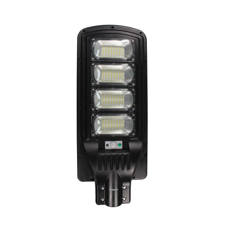 foco solar raimax de 240w de potencia, bateria de 13000mah, 1600 1800 lumenes, led 5730, proteccion ip65 con control remoto y soporte incluido — vista 3
