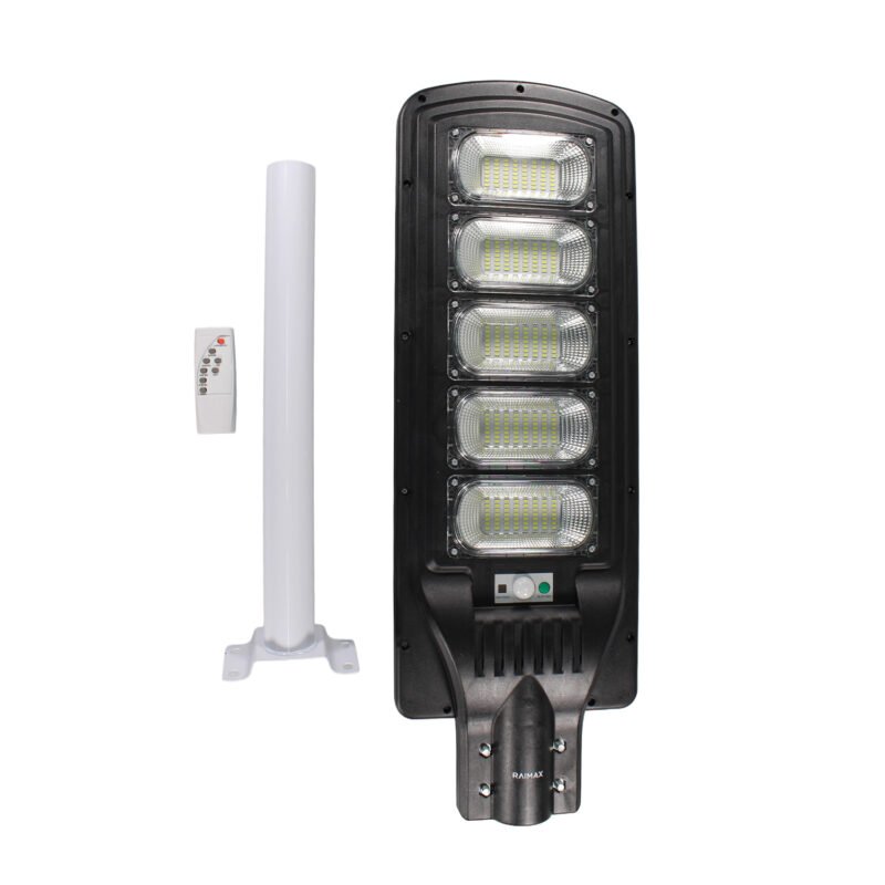 foco solar raimax de 300w de potencia, bateria de 16000mah, 2000 2200 lumenes, led 5730, proteccion ip65 con control remoto y soporte incluido — vista 2
