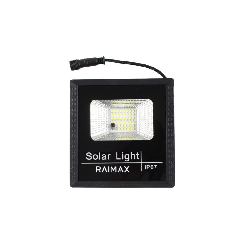 reflector solar raimax de 50w de potencia, bateria de 1200mah, led smd 2835, proteccion ip67 con control remoto incluido — vista 3