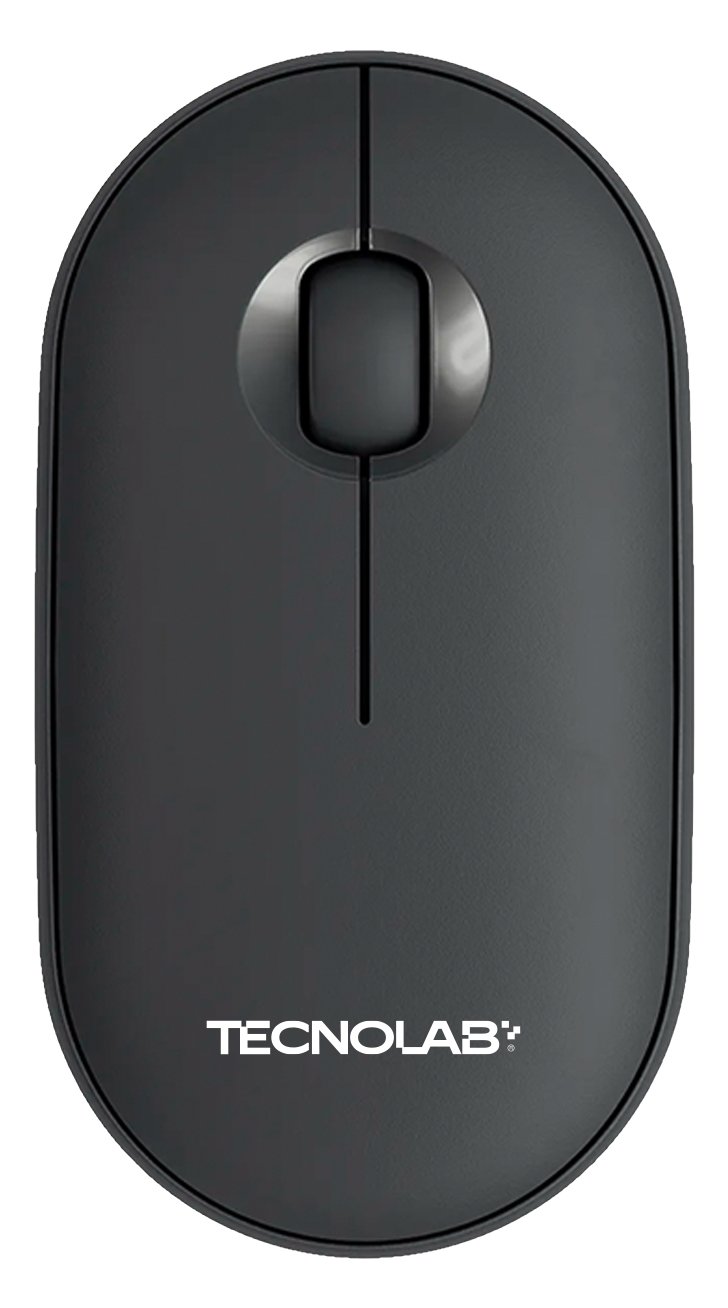 Mouse Silencioso Tecnolab Dual Bluetooth 5.2 + 2.4 GHz Black — vista 2