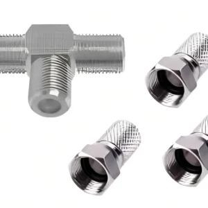 conector coaxial t + 3 puntas de union rg 6