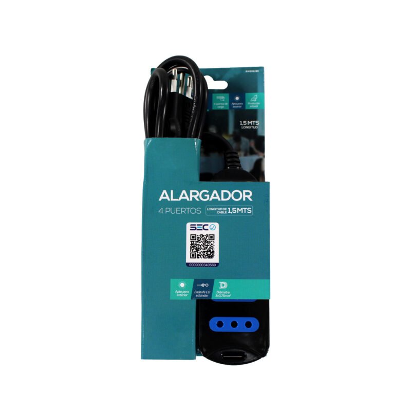 alargador 4 entradas 1.5 mts raimax — vista 2