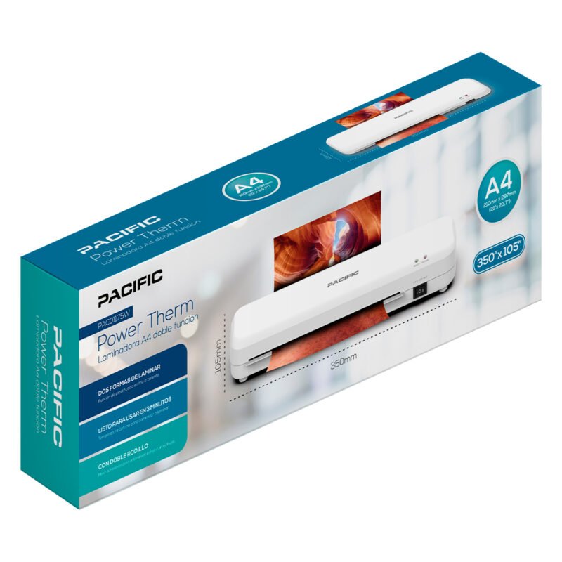 laminadora pacific power therm a4 blanca