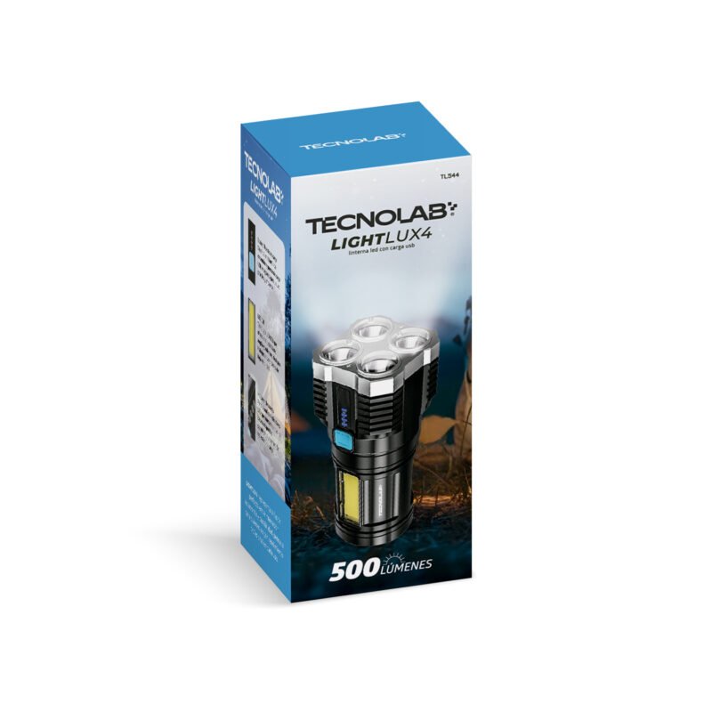 linterna tecnolab usb 14cm — vista 4