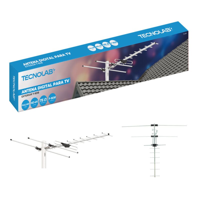 antena tecnolab para exterior aluminio — vista 3