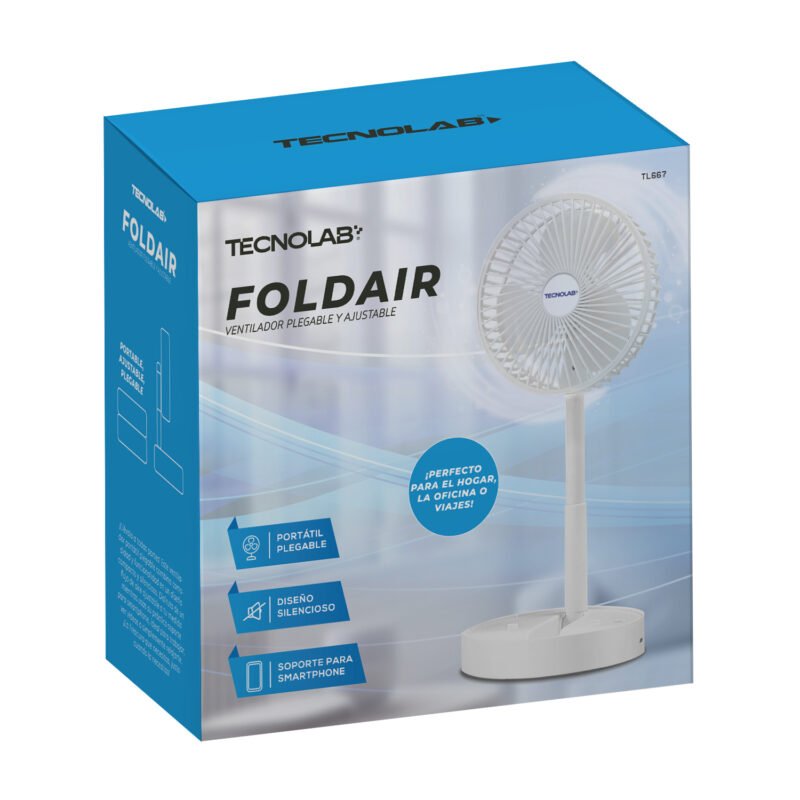 ventilador tecnolab portátil silencioso — vista 3
