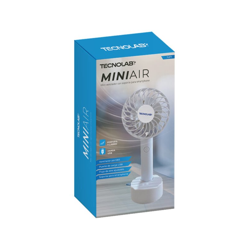 ventilador tecnolab portátil recargable — vista 3
