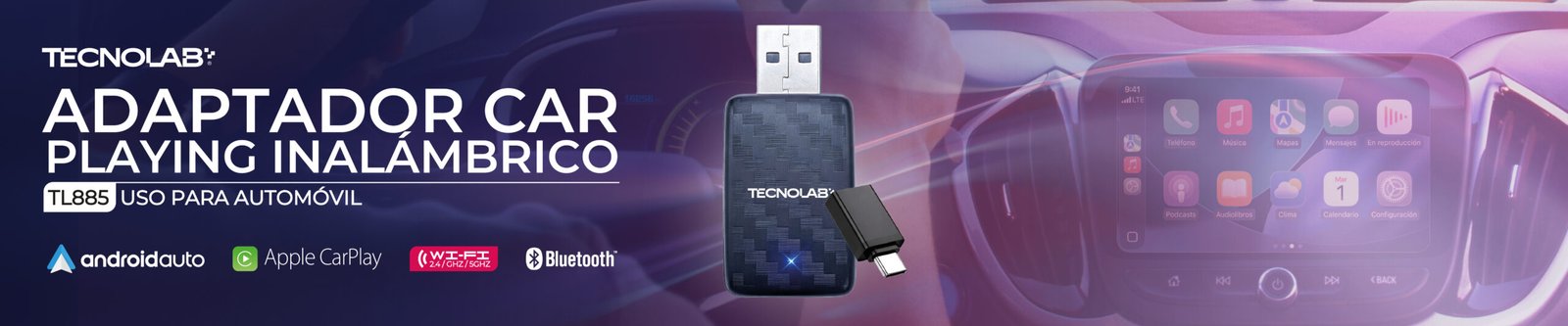 Página principal TL885 - Adaptador inalámbrico carplay para automóvil