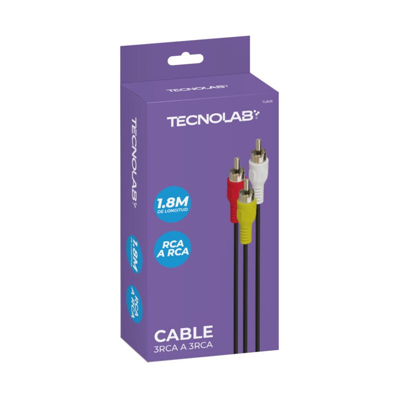 cable tecnolab 3rca a 3rca