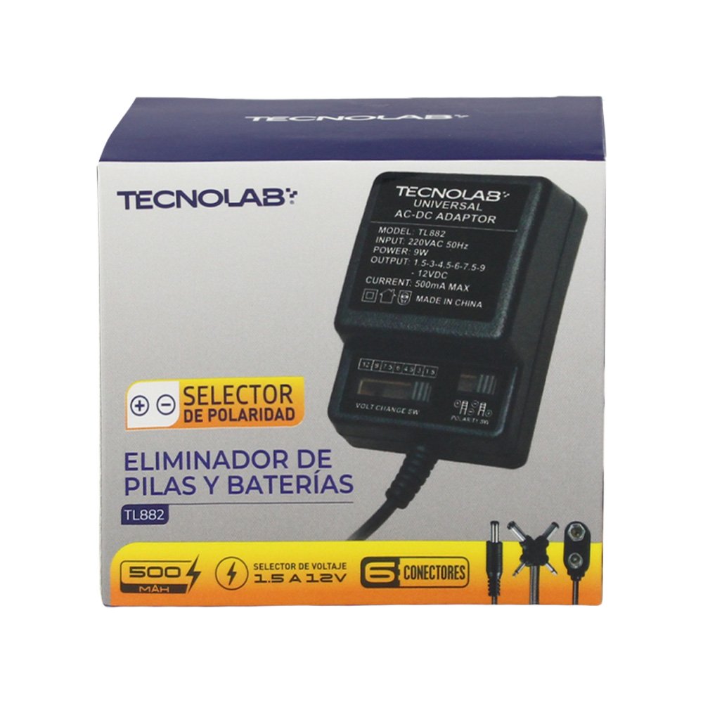 Eliminador de Corriente Universal Tecnolab (500mA) Eliminador de Corriente Universal Tecnolab (500mA) - Imagen 2