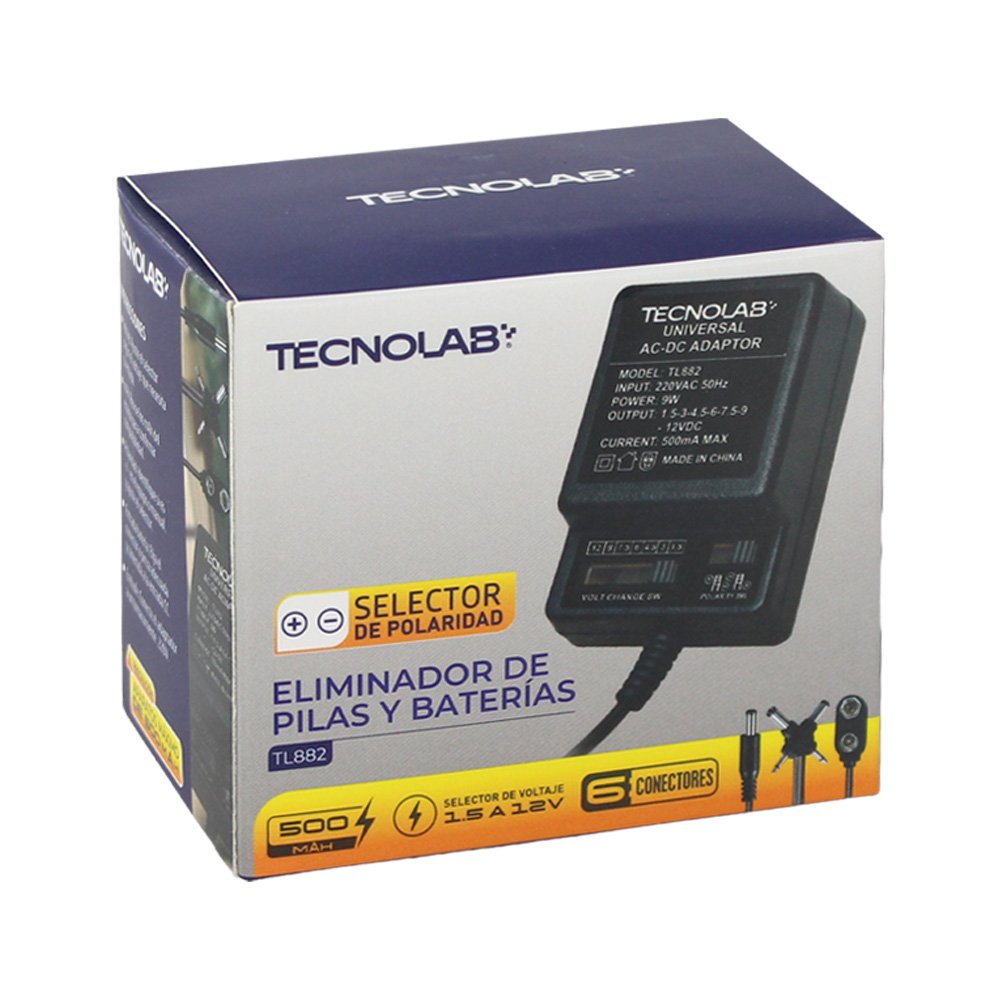 Eliminador de Corriente Universal Tecnolab (500mA) Eliminador de Corriente Universal Tecnolab (500mA) - Imagen 3