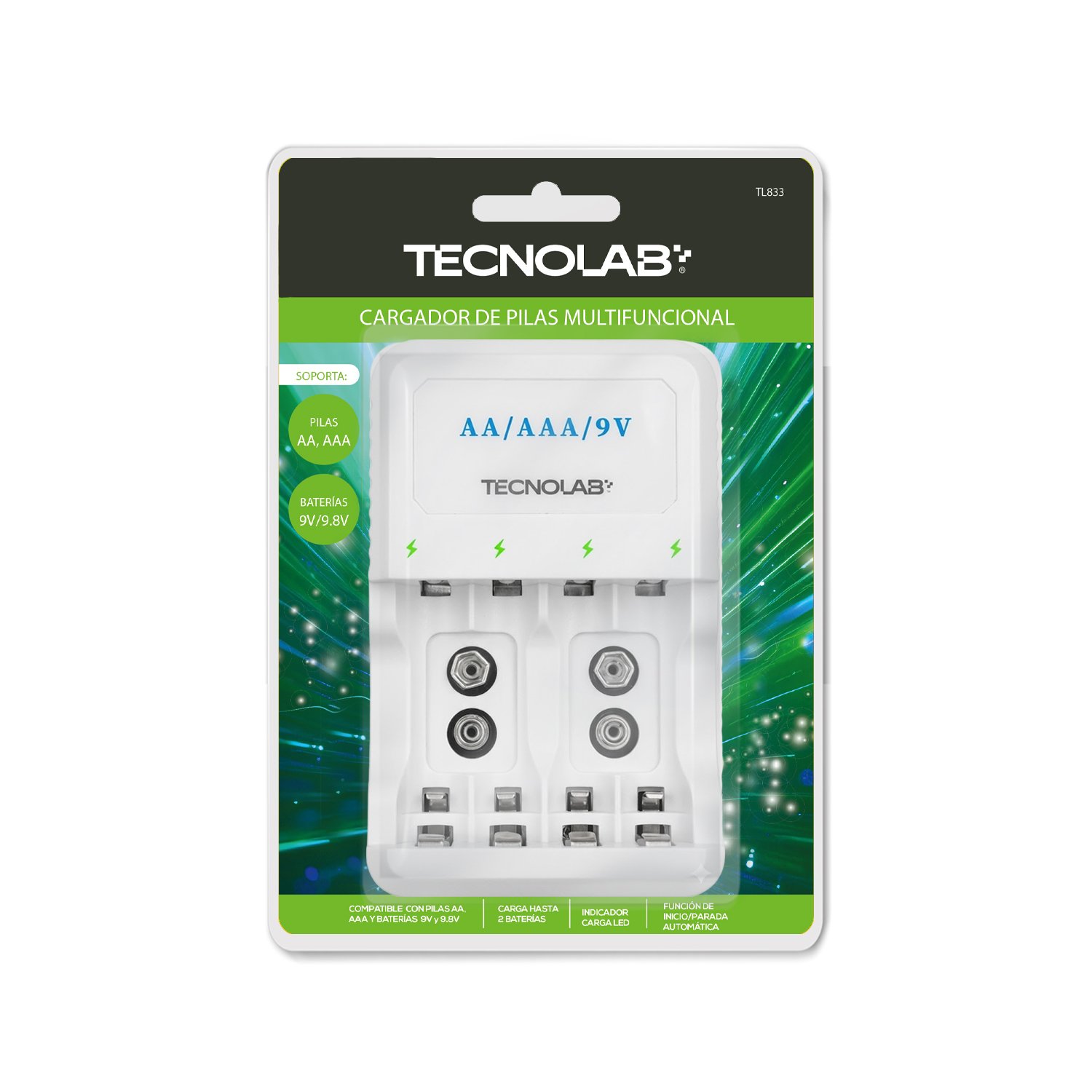 Cargador de Pilas Multifuncional Tecnolab cargador de pilas multifuncional tecnolab