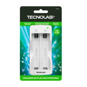 cargador dual para baterías 18650 tecnolab