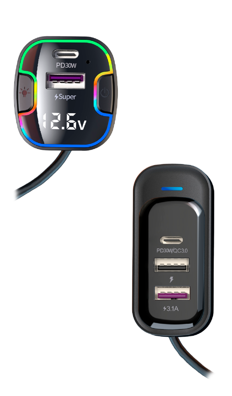 cargador multipuerto con extensor para automóvil — vista 2