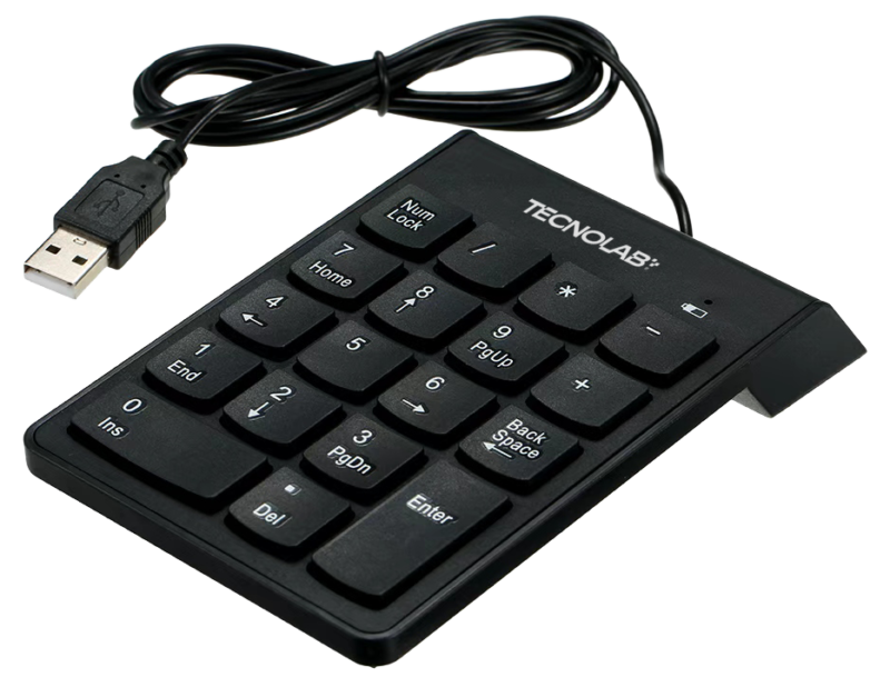 teclado numérico usb tecnolab (modelo tl860) — vista 3