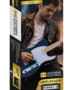 Guitarra Eléctrica Hendrix 39" (Cuerpo Sólido) Roja