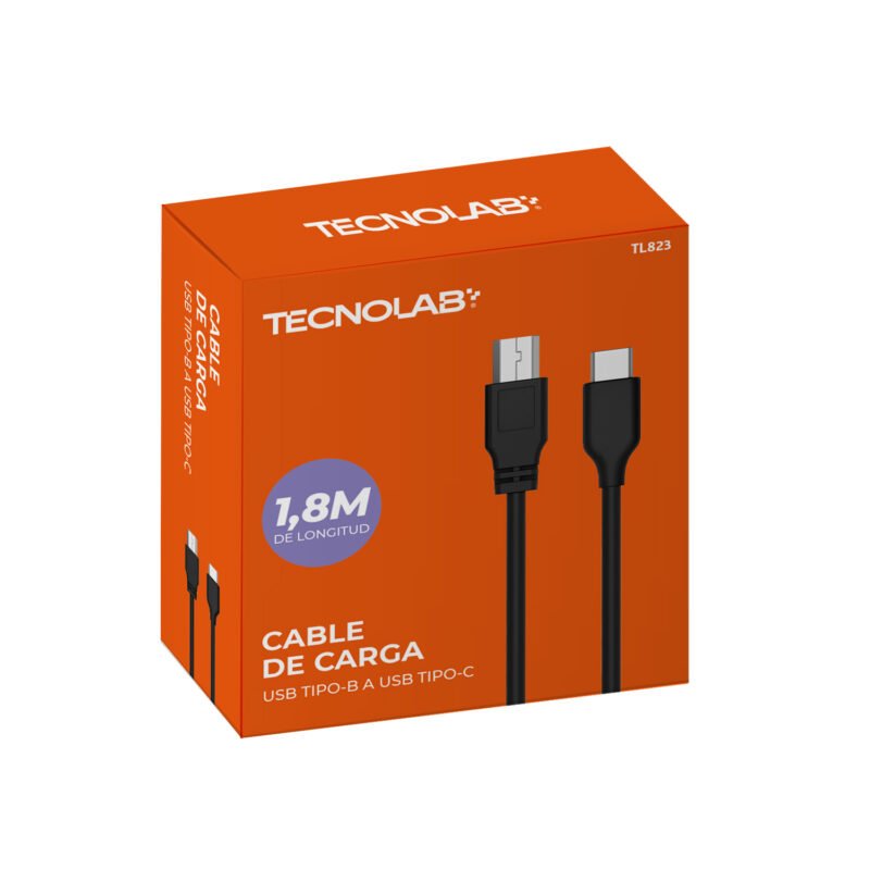 Cable USB-C a USB Tipo-B Tecnolab (1.8m)
