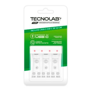 Cargador de Pilas Universal Tecnolab TL880 (USB-C)